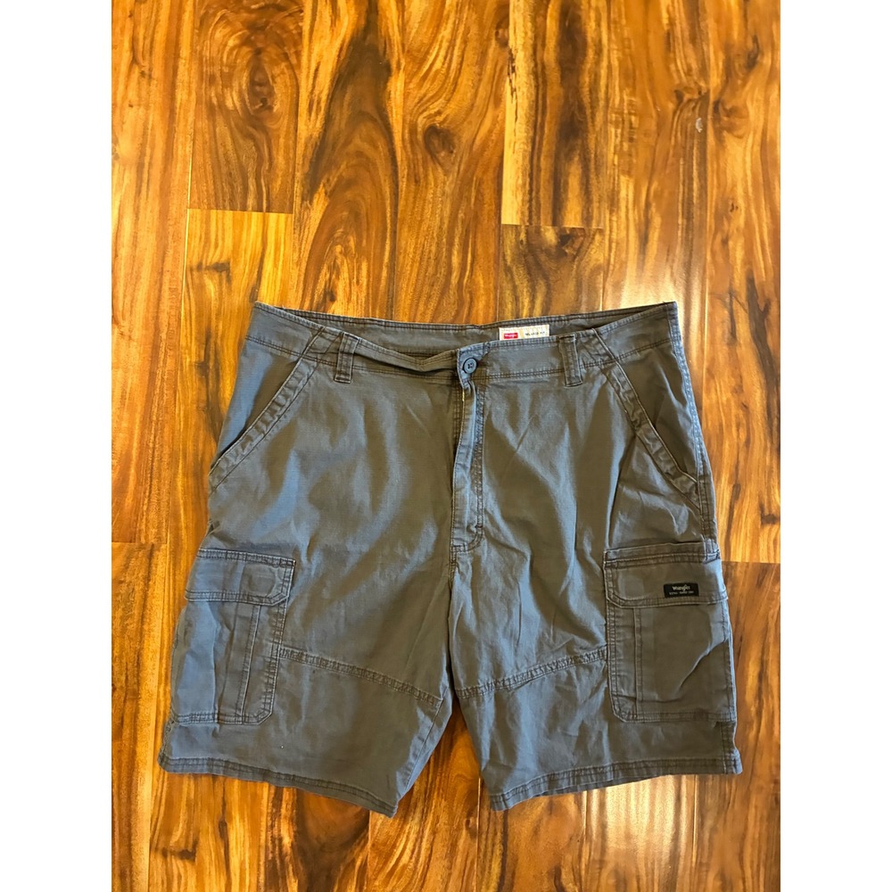 Wrangler Mens Relaxed Fit Cargo Shorts Gray Cotton Stretch 60AAWOD Size 40‎